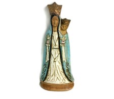 Roger Guerin Gres Bouffioulx 1950s Plaster Statue Wall hanging Virgin Mary Infan
