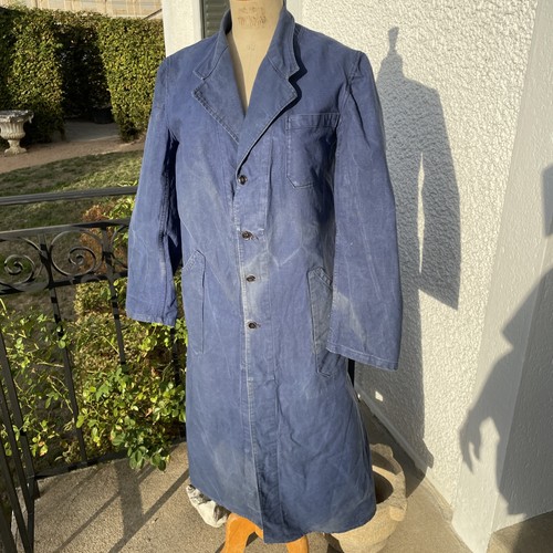 Rare ancienne blouse - , bleu