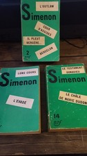 Simenon Georges . Lot de 3 x Collection Couverture Verte . Gallimard . Années 50