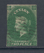 Ceylon SG 3 used 1857 2p deep