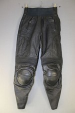 FURYGAN LEATHER BIKER TROUSERS + CE KNEE PROTECTORS WAIST 28 IN/INSIDE LEG 28 IN