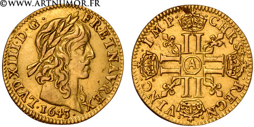 Louis xiii demi - -, d'or