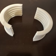 Ikea Stolmen White Plastic Ribbed Suspension Fitting (Pair)