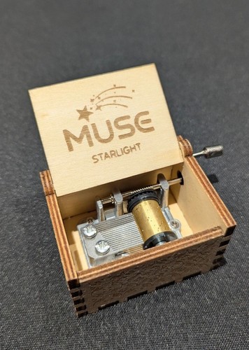 Boîte musique bois muse - boîte, à