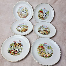 Assiette Ancienne en Faïence – Décor Fromages Régionaux – Moulin des Loups