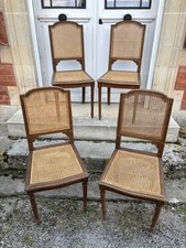 4 Chaises Style Louis XIV En Cannage + 2 gratuites