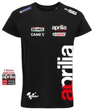 APRILIA racing t-shirt, Italy, motogp, be a racer, + 3 free stickers,
