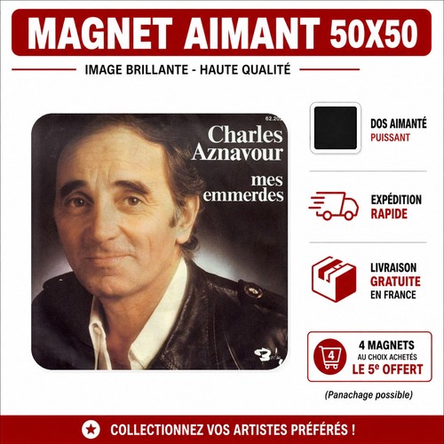 Magnet frigo charles aznavour - magnet,