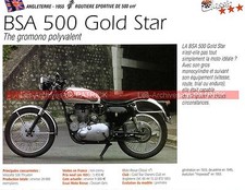 BSA 500 Gold Star 1955 Fiche Moto 000157