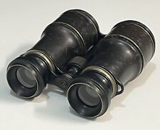 Anciennes Paire De Jumelles de Théâtre Arago Cuir Enveloppé de Laiton