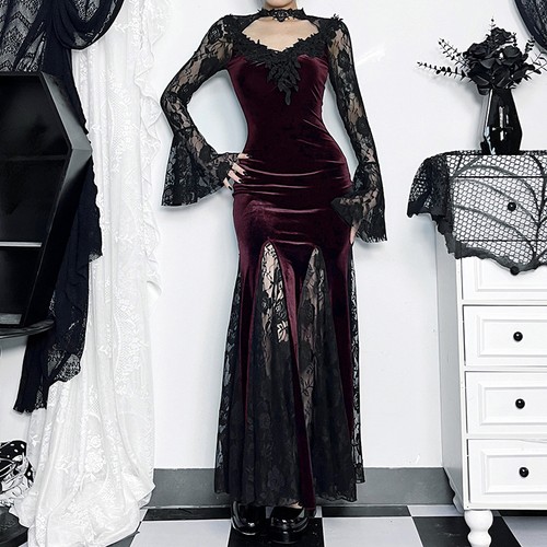 Femme gothique dentelle robe - femme,