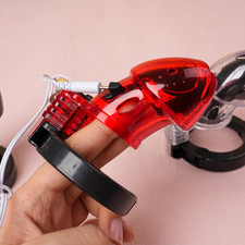 Cage De Chasteté Électrique Hommes Verrouillage Réglable Choc Retenue SM Bondage