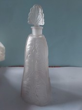 Ancien Flacon En Verre Depoli