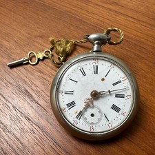 Antique Paradis Genappe Pocket Watch with Key