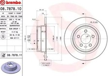 2x BREMBO 08.7878.11 Disque de frein pour KIA BESTA Bus pour ROVER 75 (RJ) 280mm