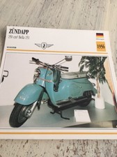 Zündapp scooter 150 cm3 Bella 151 1956 Carte moto Collection Atlas Allemagne
