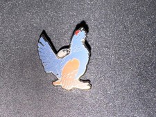 (AB) VINTAGE ARTHUS BERTRAND CHICKEN ROOSTER POULTRY ENAMEL BADGE PINS