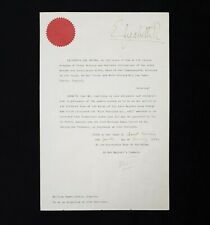 Reine Elizabeth II Autographe Signé Royal Feu Brigade Document Britannique