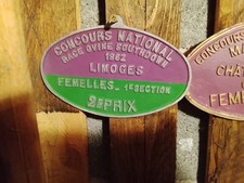 lot de 3 plaques émaillées