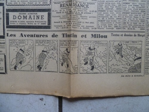 Tintin journal soir - tintin,
