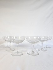 Lot De 6 Anciennes coupes à champagne en cristal Baccarat soufflé gravé