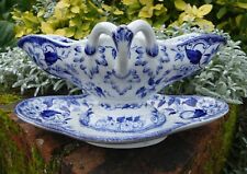 CREIL & MONTEREAU earthenware sauce pan FLORA bright colors no stains in T.B.E