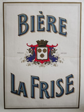 Affiche originale ancienne Bière La Frise années 1900-1910 /RS328