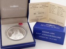 Rare pièce 1,5 € commémorative 500e anniversaire de Mona Lisa 2003, BE .