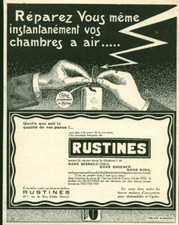 1925 Antique Magazine Air Chambers Rusty Advertising