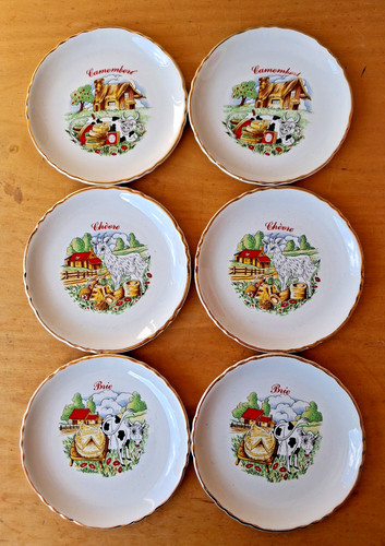 Six assiettes fromage en - six,