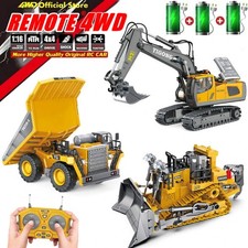 4WD Remote Control Excavator 4x4 Alloy Dump Truck Bulldozer Radio Model RC Car C