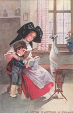 CP ILLUSTREE PATRIOTIQUE LECON