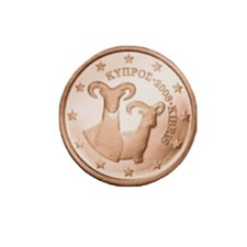 Cyprus ?? Coin 1 Cent Euro 2018 UNC F/roll Mouflon Wild Sheep Animal Horns