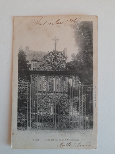 Carte postale ancienne grille - ancienne,