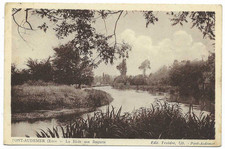 Old postcard "Pont Audemer - La Risle aux Baquets