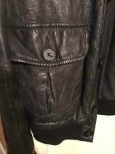 Ventcouvert Black Leather Jacket Size L
