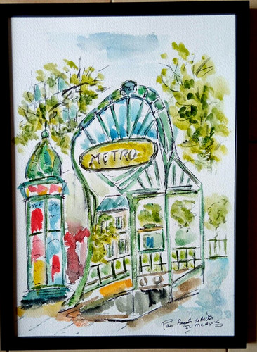 Aquarelle paris bouche - paris,