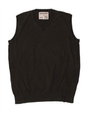 JACK & JONES Mens Vest Tank Top Medium Grey Cotton AT03