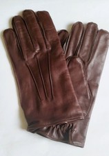 GANTS EN CUIR.  MARRON 