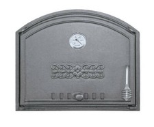 Portes pour Un Four à Pizza en Fonte poêle à Bois 485x410 avec thermom. /Gauche/