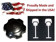 Aftermarket Kawasaki Jet Ski Black Gas Cap & White Drain Plug Kit