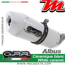 Échappement silencieux GPR ALBUS Aluminium blanc YAMAHA TRICKER 250 2005