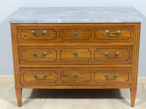 Commode louis xvi noyer et - commode,