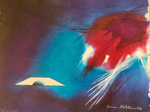 Peinture abstrait gouache - peinture,