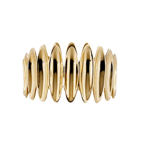 Bague femme large jaune - large, or