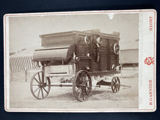 France, Nevers, vintage print combine harvester. Cabinet Card Garnier, 