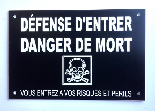 Plaque panneau défense - plaque,,