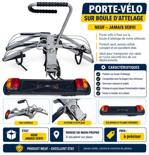 Porte vélo sur attelage - porte,