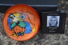 PJZ2 SULFURE PRESSE PAPIER GALETS  VERRE JACKY ZEGERS CHIEN  DOG BOOMER  