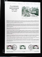 FULGENCE BIENVENUE LE METRO  FRANCE 1987 Document Philatélique Officiel  0287